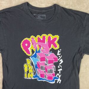 Pink Dolphin T-Shirt Graphic Tee Crewneck Short Sleeve Big Logo Men Sz XL